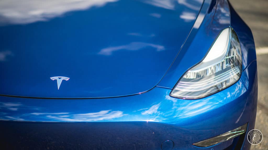 Blue Tesla Model 3