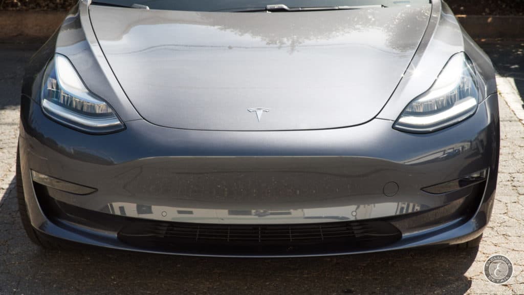 gray Tesla model 3