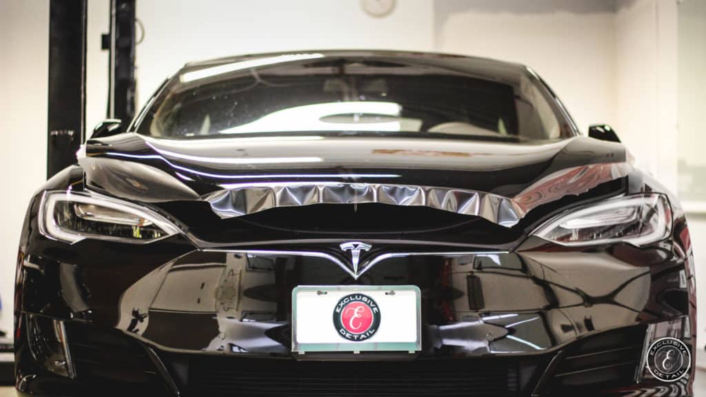 Tesla Model S Black Paint Protection Film in Charlotte