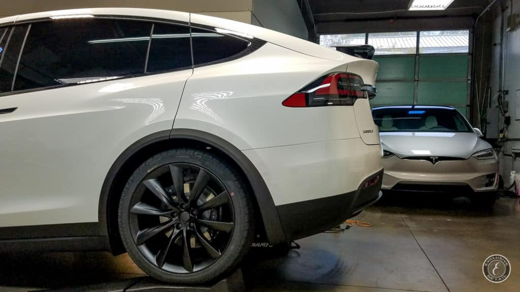 White Tesla Model X at Exclusive Detail