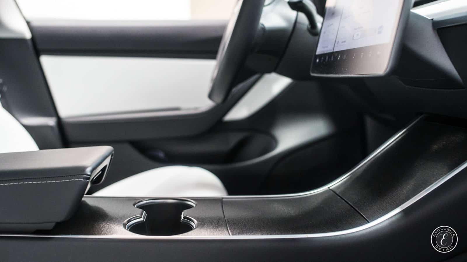 Tesla model 3 interior at Exclusive Detail