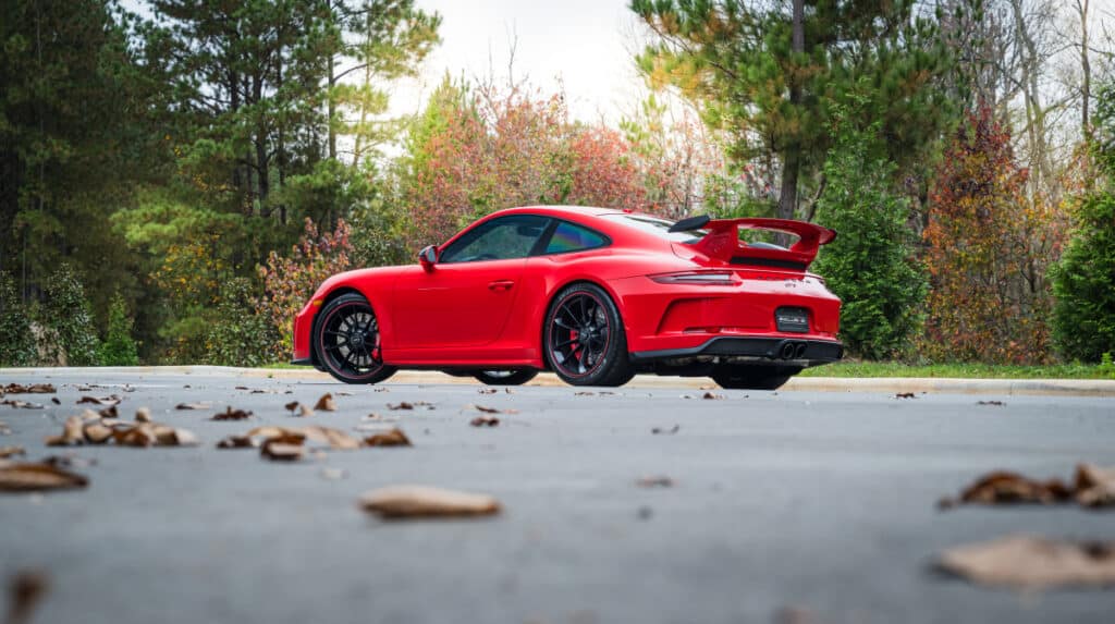 Charlotte Ceramic Coating Installed on Porsche 911 GT3 Red 8468